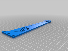 rog gpu abrazadera logo soporte montaje 3d print model - Mito3D