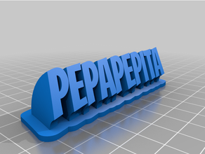 llavero pepapepita 2 personalizzato 3d print model - Mito3D