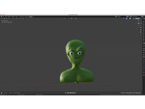 alien bust creature miniature 3d print model - Mito3D