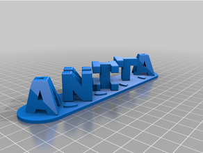 personalizzato triplicare lettera blocchi ambigramma 3d print model - Mito3D