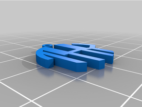 customiztahaed monogramma pendente multiple loop personalizzato 3d print model - Mito3D