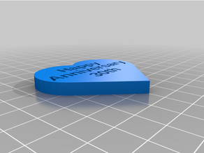 aniversario corazon personalizado mensaje corazón 3d print model - Mito3D