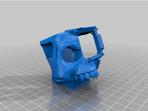 skullgopro7v2 ziptie base 20 gopro mount 3d print model - Mito3D