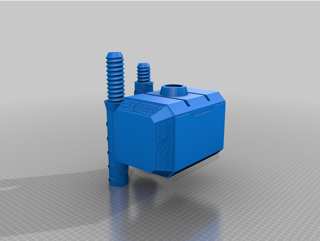 martillo Thor automontável detalhe escala fuerte maravilha tornillo 3D print model - Mito3D