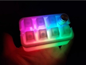 glowy stream cheap mini macro keyboard rgb rotary encoder 3d print model - Mito3D