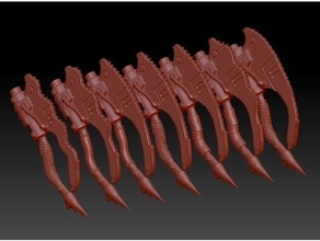 cgc Zincir yarıklar Kasap zincir kelime ceset kült Khorne Necromunda w40k Warhammer silah 3d print model - Mito3D