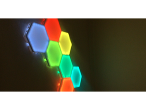 hexaleaf remix clip connectors diy hexagon decor led light nerdforge rgb strip wall mounted 3d print model - Mito3D