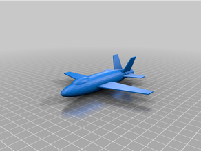 combatiente jet sencillo 3d print model - Mito3D