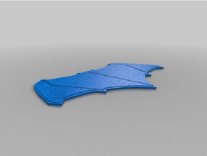 batman peito emblema batfleck logotipo símbolo Super homen 3d print model - Mito3D