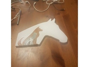 Tier Silhouette Pferd 3d print model - Mito3D