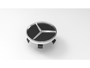 mercedes alliage roue centre casquette benz logo 3d print model - Mito3D