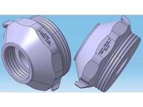 seguridad hilo 40mm OTAN rd40x1 7 adaptador en148 1 filtrar máscara gas rd40 estancar 4155 3d print model - Mito3D