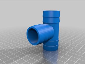customized hose barb teebarb 3d print model - Mito3D