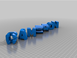 cammy customized triple letter blocks ambigram 3d print model - Mito3D