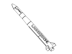 Virgen orbita lanzacohetes 3d print model - Mito3D