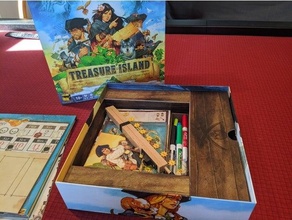 treasure island board game box insert organizer boardgame 3d print model - Mito3D