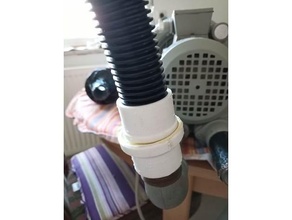 giratório 1 4 polegada tubo 32mm vácuo mangueira adaptador inquietação spinner gira fio 3d print model - Mito3D