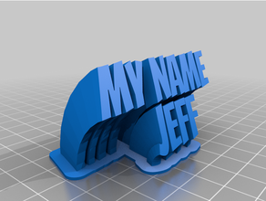 personalizado barriendo 2 line plato texmy jefft 3d print model - Mito3D