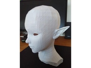 sophie tête v2 buste elfe visage Vulcain 3d print model - Mito3D