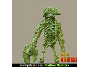 undead pirate boardgame dnd miniature dungeons dragons pathfinder tabletop gaming wargaming warhammer zombie 3d print model - Mito3D