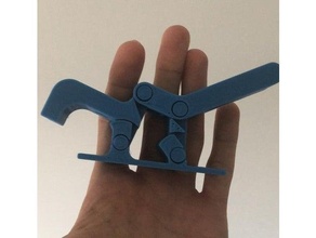 toggle morsetto supporto single educativo giocattolo apparecchio meccanico oneprint 3d print model - Mito3D