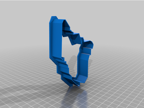 maine shaped biscotto taglierina cookiecutter 3d print model - Mito3D