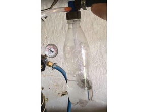 o2 umidificador pet bottle v2 garrafa coronavírus covid 19 oxigênio 3d print model - Mito3D