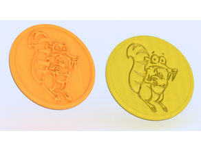 glace âge verre Coaster drôle idealab gamins 3d print model - Mito3D
