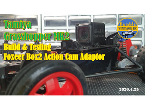 tamiya grasshopper in-cockpit cam holder foxeer box2 action box 2 fpv camera mount rc buggy car vintage 3d print model - Mito3D