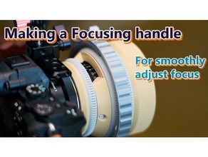 focus adjustment handle cinematic rehousing lens - gear m08 123t camera focusing knob follow 3d print model - Mito3D