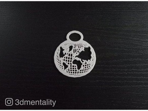 globe keychain 3d keychains earth day 3d print model - Mito3D