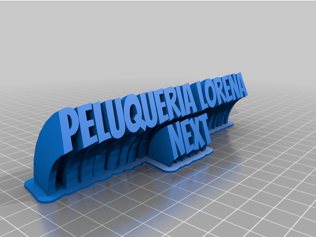 customized sweeping 2-linppeluqueriae plate text 3D print model - Mito3D