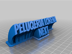 custopelumized sweeping 2-line plate text customized 3d print model - Mito3D