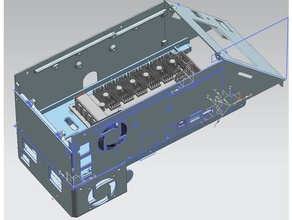 integrado suministro caso funda skr Pro v11 frambuesa pi tft35 v30 bigtreetech v3 lowrider2 fuente alimentación rpi 3d print model - Mito3D