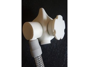 cpap adapter 3d printed mask hose 3d print model - Mito3D