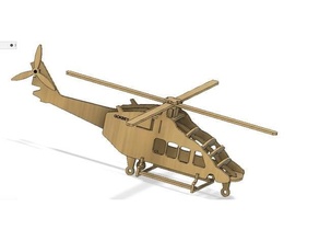 helicóptero gokbey corte laser 3d print model - Mito3D