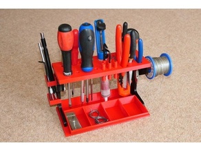 ferramenta prateleira organizador pequeno mão Ferramentas caneta ficar pé Caixa ferramentas Toolrack 3d print model - Mito3D