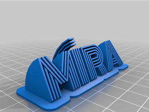 customized sweeping 2-line plate mira 3d print model - Mito3D