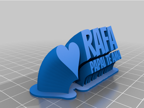 etichetta rafa personalizzato 3d print model - Mito3D