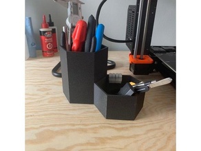 hexagon tool caddy prusa-inspired accessory container toolholder tools 3d print model - Mito3D