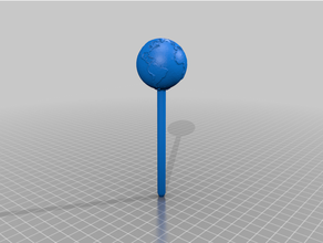 earth pen globe 3d print model - Mito3D