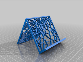 iphone stand voronoi stile base dock support table 3d print model - Mito3D