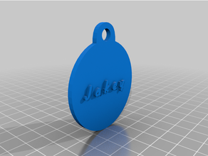 customizjakeyed dog tag 2 customized 3d print model - Mito3D