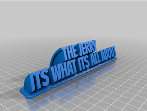 jerry sgincustomized sweeping 2-line plate text customized 3d print model - Mito3D