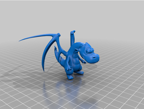 2 color cute dragon 3d print model - Mito3D