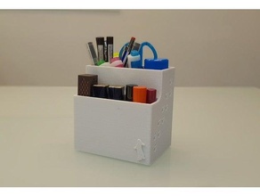 desk organiser design pencil holder pursa i3 mk3 3d print model - Mito3D