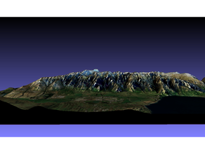 notables kawarau zelanda 3d color mapa montaña topografía Queenstown satélite colorante topográfico 3d print model - Mito3D