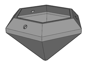 Diamant hängend Topf Drainage Loch Blume Pflanzer Pflanze 3d print model - Mito3D