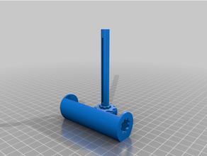 dentifrice tube rouleau amélioré long arbre gros bouton presse 3d print model - Mito3D
