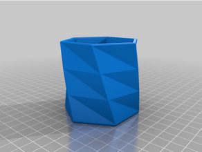 personalizado hexagonal floflowerpotr maceta retorcido suculentas 3d print model - Mito3D